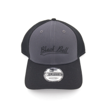 Load image into Gallery viewer, Black Ball swoosh adjustable grey hat
