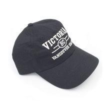 Load image into Gallery viewer, black Victoria hat side view
