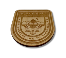 Load image into Gallery viewer, Black Ball Badge Magnet Laser Etched
