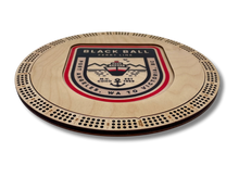 Load image into Gallery viewer, Black Ball Ferry Cribbage Board with Badge Logo
