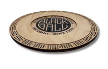 Load image into Gallery viewer, Black Ball Ferry Cribbage Board with Retro Logo
