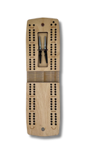 Load image into Gallery viewer, Black Ball Ferry Travel Cribbage Board with Badge Logo
