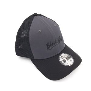 Black Ball swoosh adjustable grey hat side view