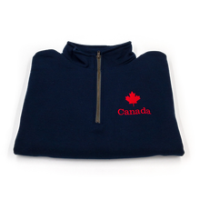 Load image into Gallery viewer, maple leaf quarter zip folded
