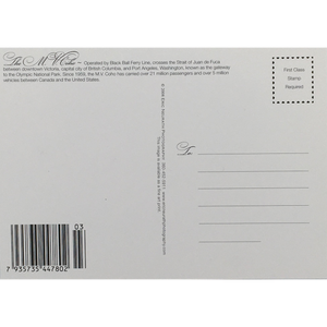 MV COHO postcard back