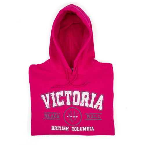 pink women's Victoria hoodie folded