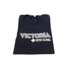Load image into Gallery viewer, black women&#39;s Victoria t-shirt folded
